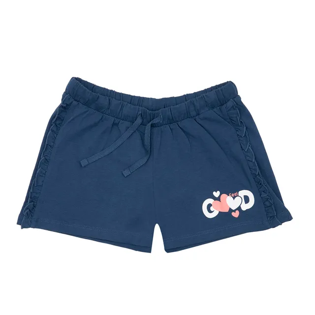 Toys Center Baby Short Bimba Blu Cuoricini Frills