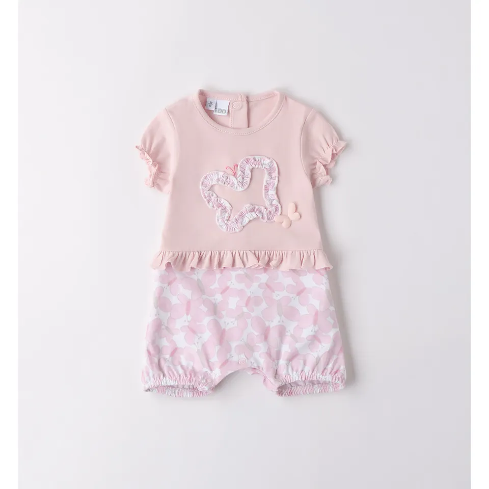 iDO Pagliaccetto Neonata Farfalle Jersey 0-18 Mesi Cotone