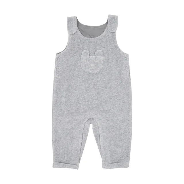 Toys Center Baby salopette ciniglia grigia con tasca