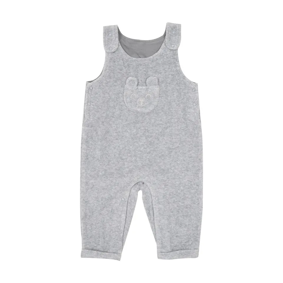 Toys Center Baby salopette ciniglia grigia con tasca