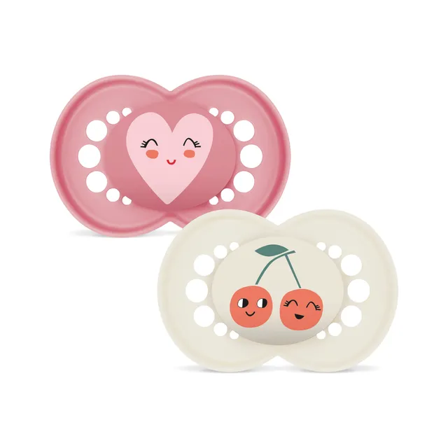 MAM Original succhietto 6+ mesi rosa silicone set 2 pezzi