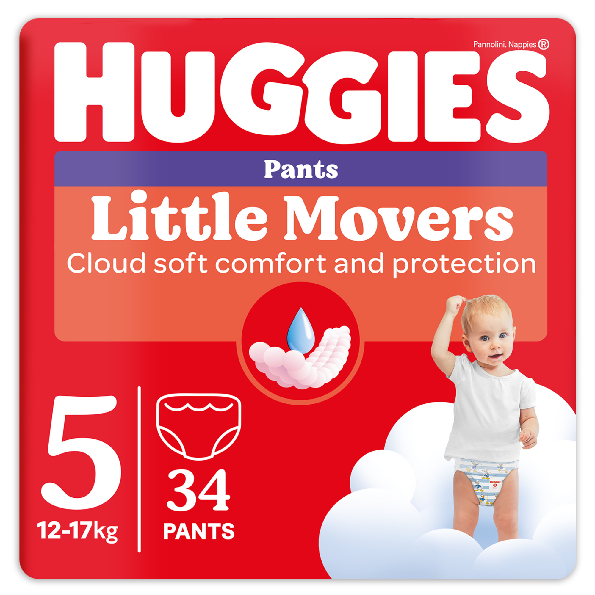Huggies Little Movers Mutandina Taglia 5 Pannolini 34 pezzi