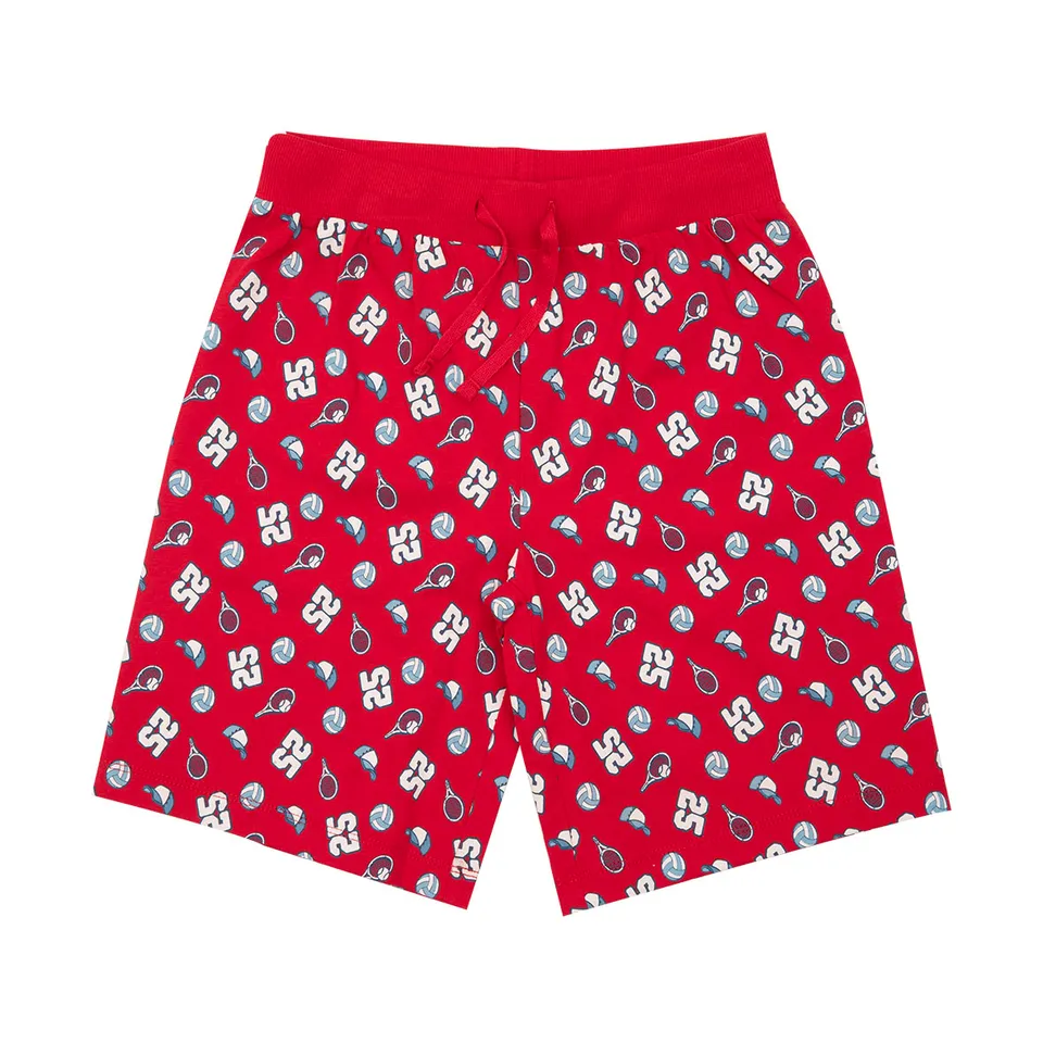 Toys Center Baby Bermuda Bimbo Rosso Stampa Baseball