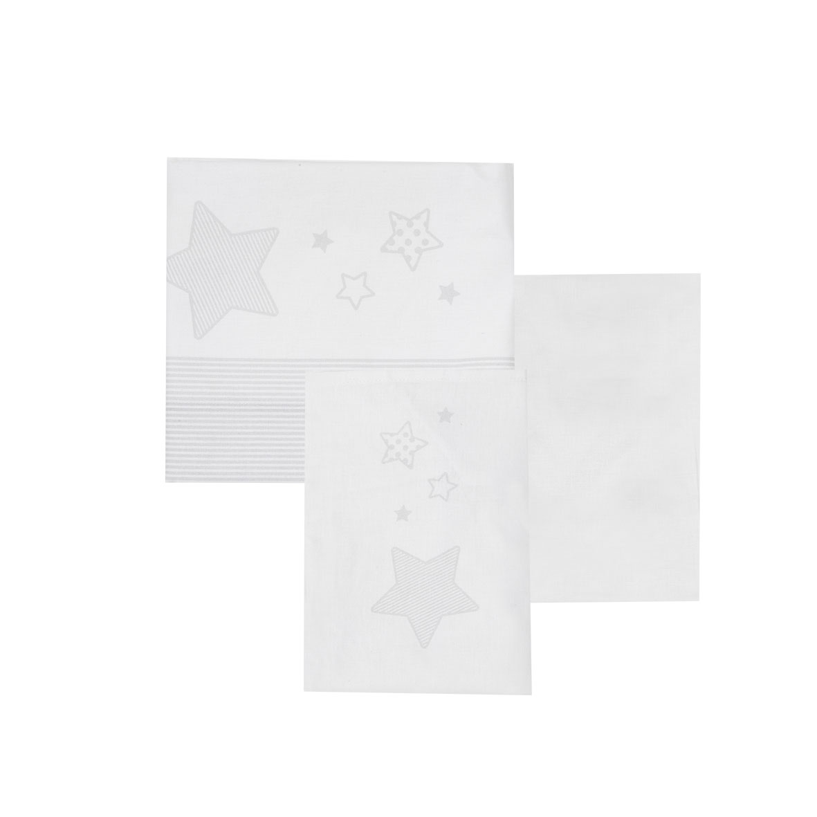 Toys Center Baby set 3 pezzi culla stellina grigio cotone