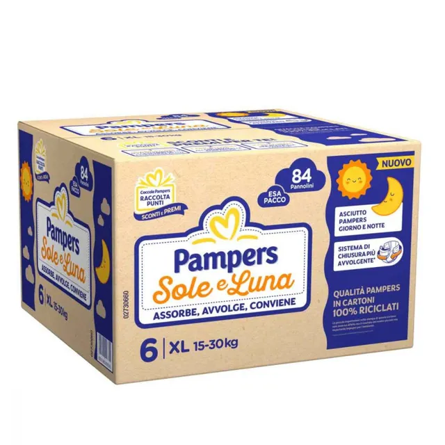Pampers Sole & Luna pannolini taglia 6 84 pz aloe