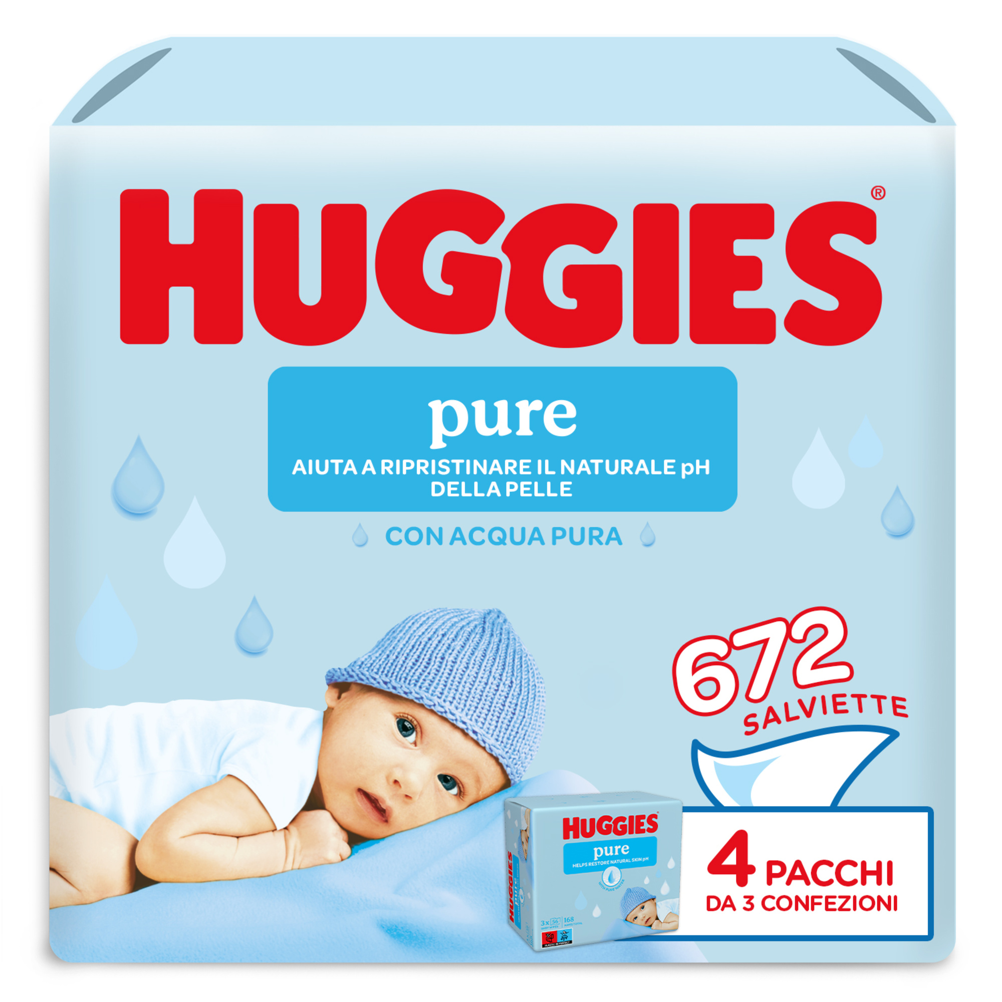 Huggies Pure salviette umidificate 672 pz senza profumo