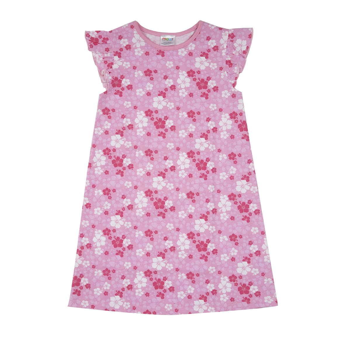 Abito jersey bimba rosa stampa floreale smanicato