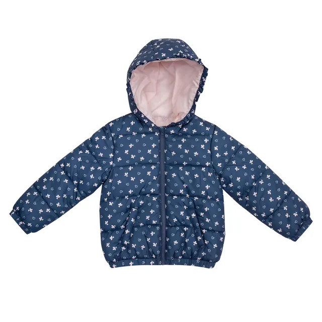 Toys Center Baby cuoricini giubbino bimba blu cappuccio