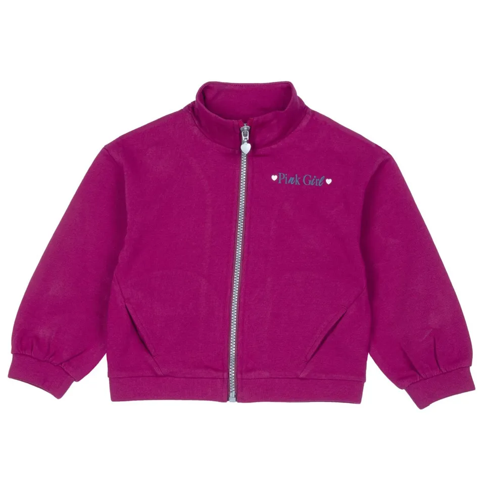 Chicco cardigan bimba french terry ciliegia cotone