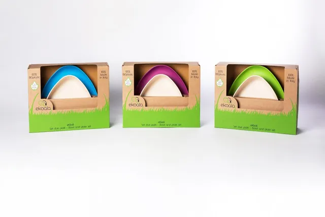 eKoala eKkoli Set 2 Piatti Bambini in Mais