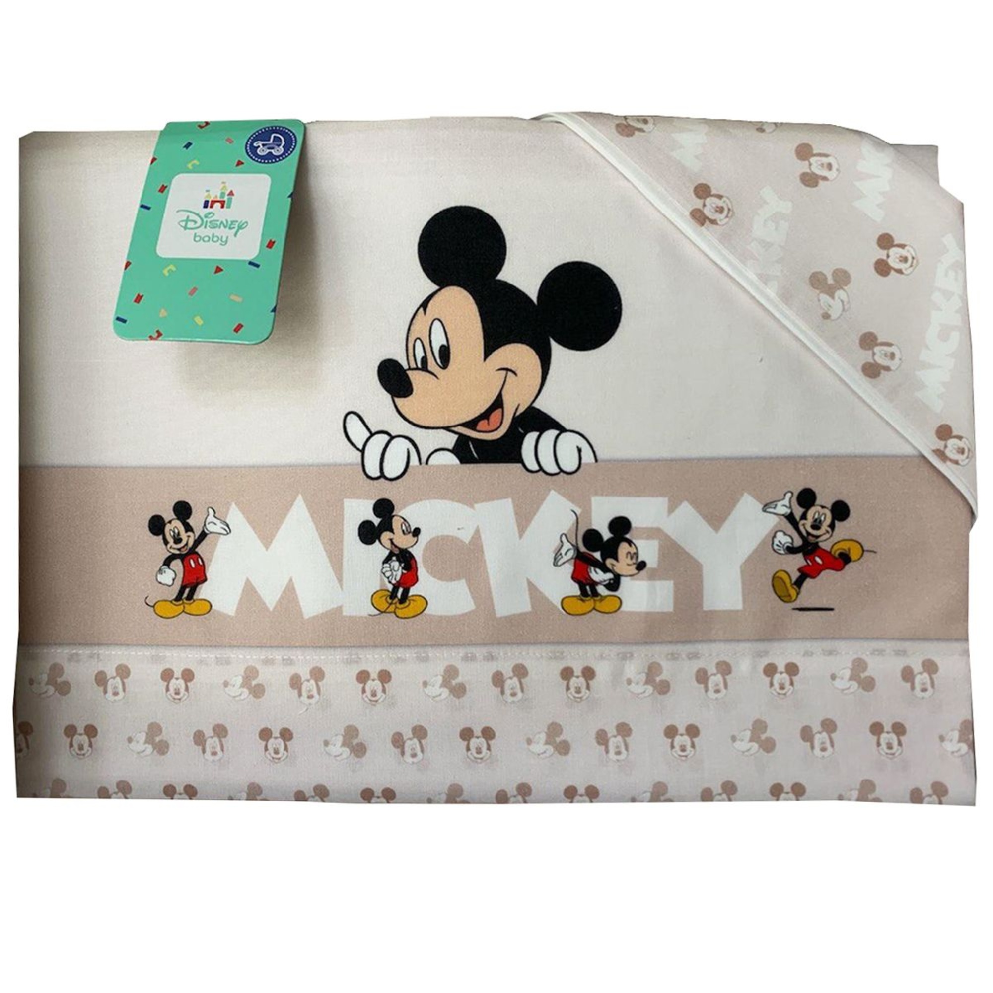 Disney Next To Me set lenzuola 3 pezzi panna 100% cotone