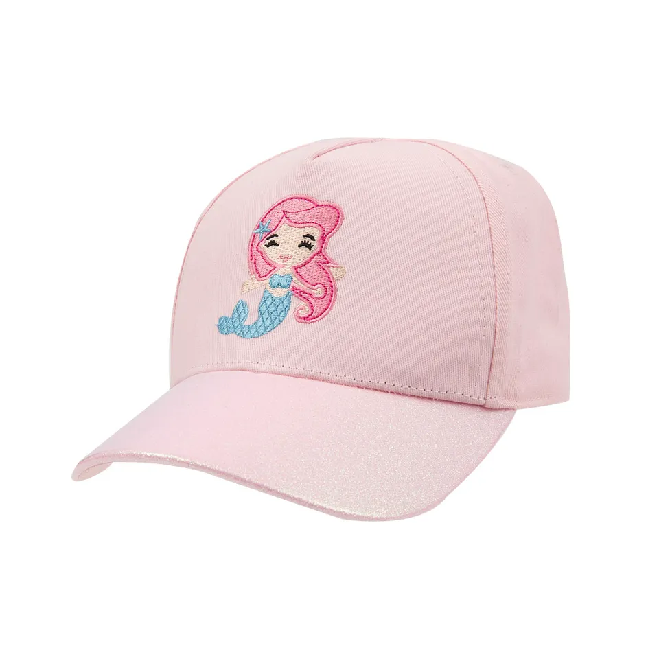 Cappello baseball bimba rosa sirena con visiera