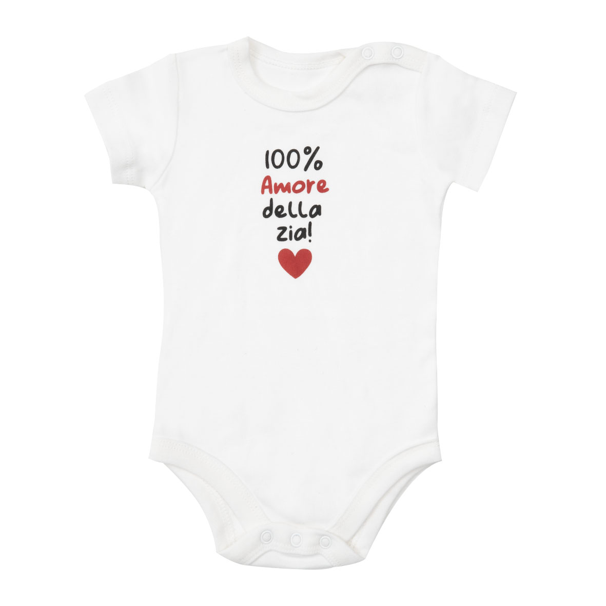 Toys Center Baby Body Mezza Manica Interlock Bianco Stampato