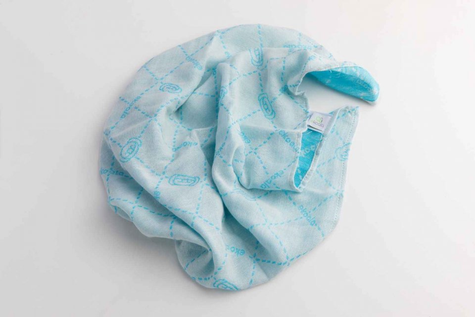 eKoala Minù Mussola Cashmere Vegetale Blu Verde