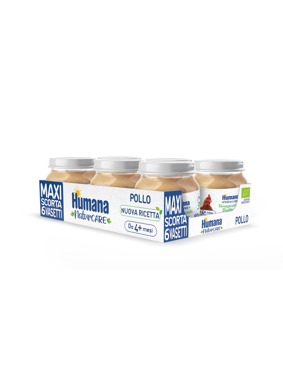 Humana omogeneizzato biologico pollo 6x80g svezzamento