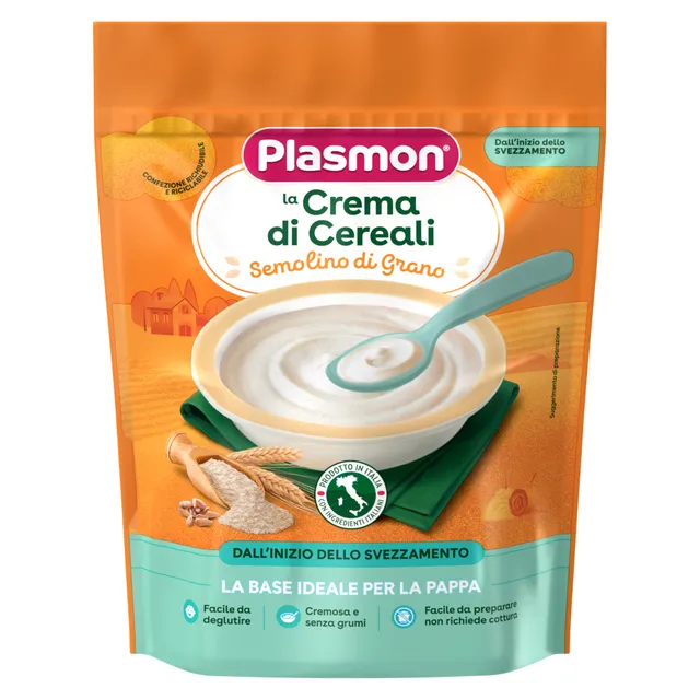 Plasmon Semolino di Grano crema di cereali 200 g svezzamento