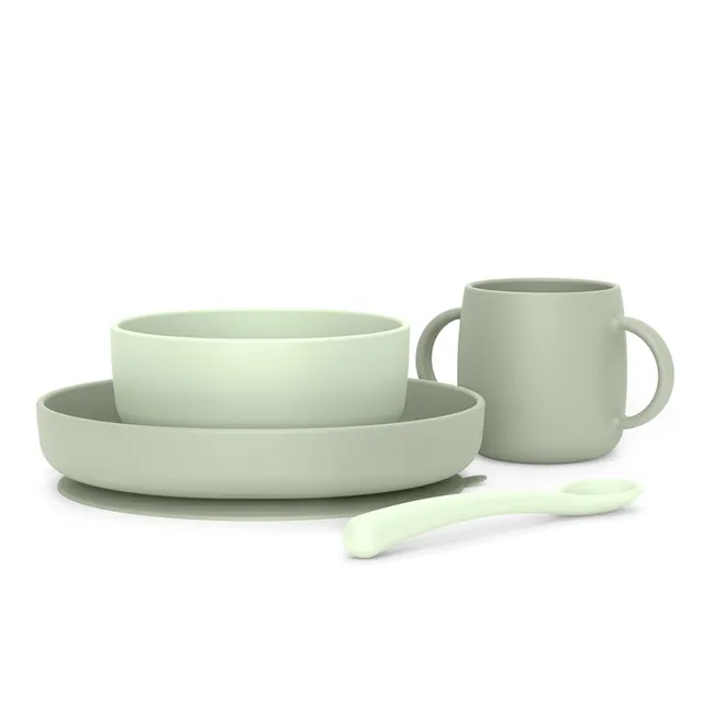 Suavinex set svezzamento silicone verde 4 pezzi