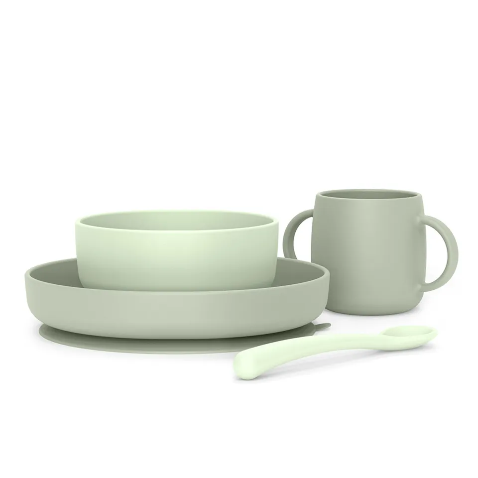 Suavinex set svezzamento silicone verde 4 pezzi