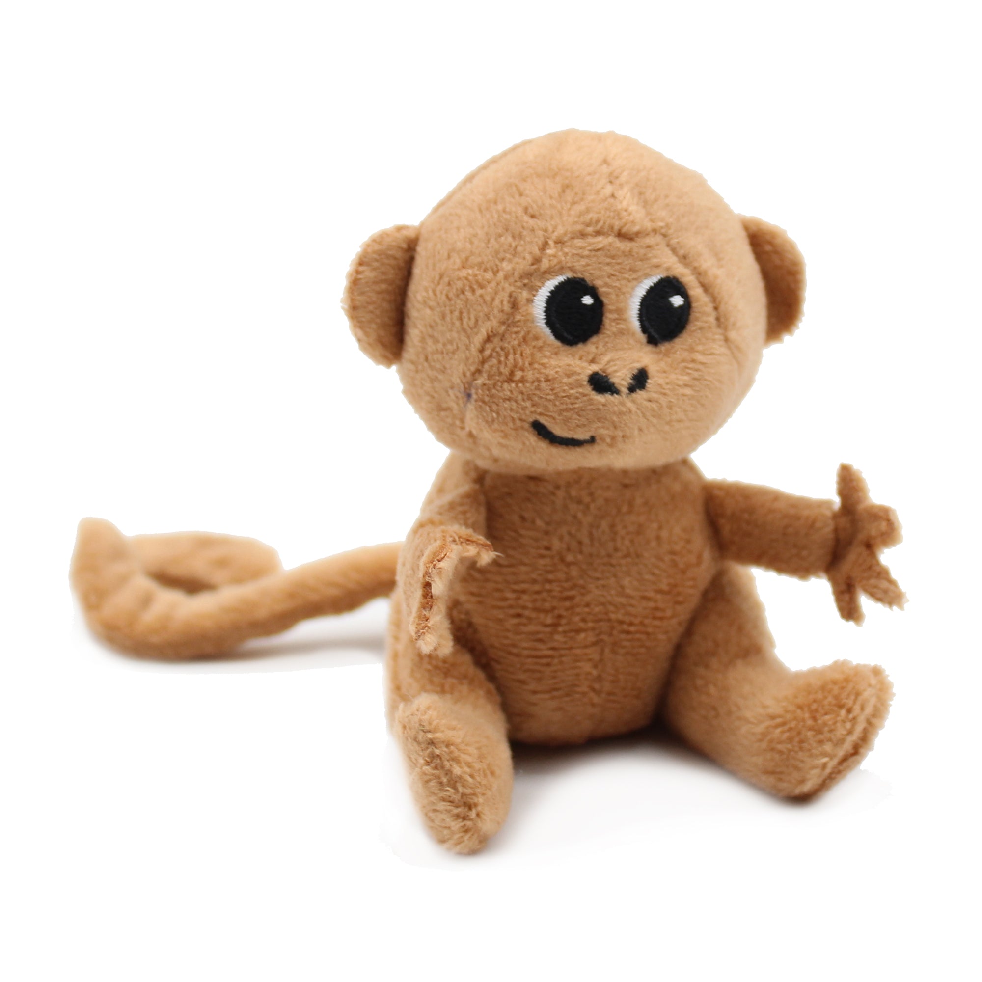 Les Déglingos Ptipotos Zazou peluche scimmia marrone
