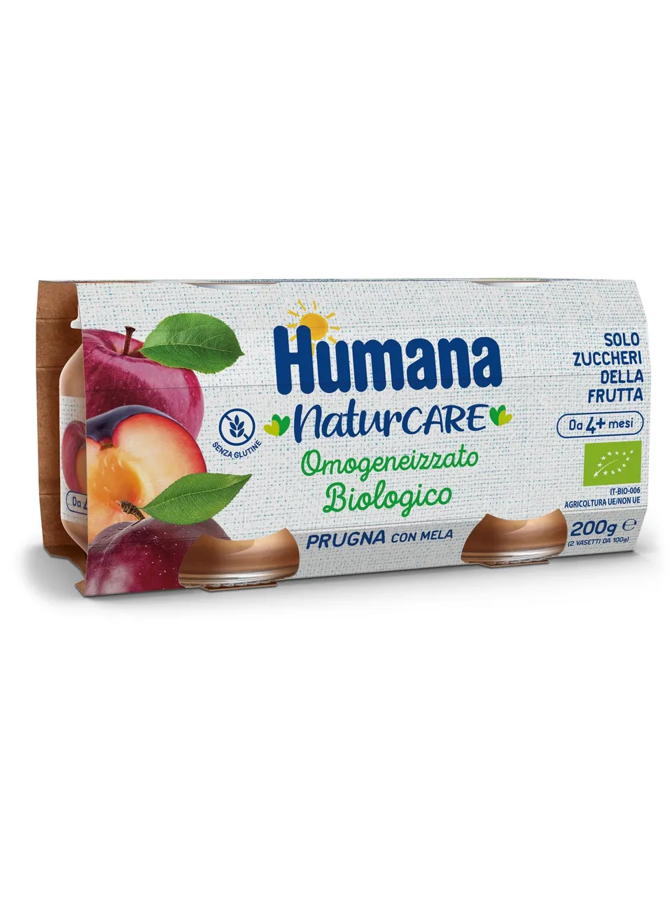 Humana Omogeneizzato Prugna Bio 2x100 g dal 4° mese