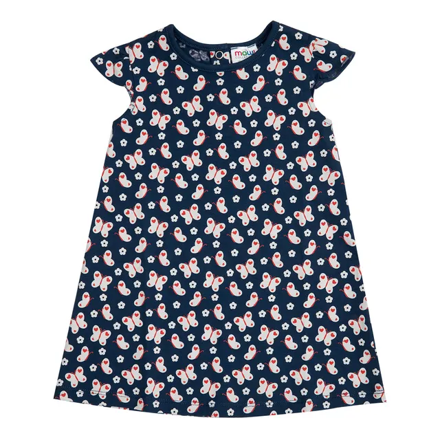 Toys Center Baby Abito Jersey Bimba Blu Farfalle Mezza Manica