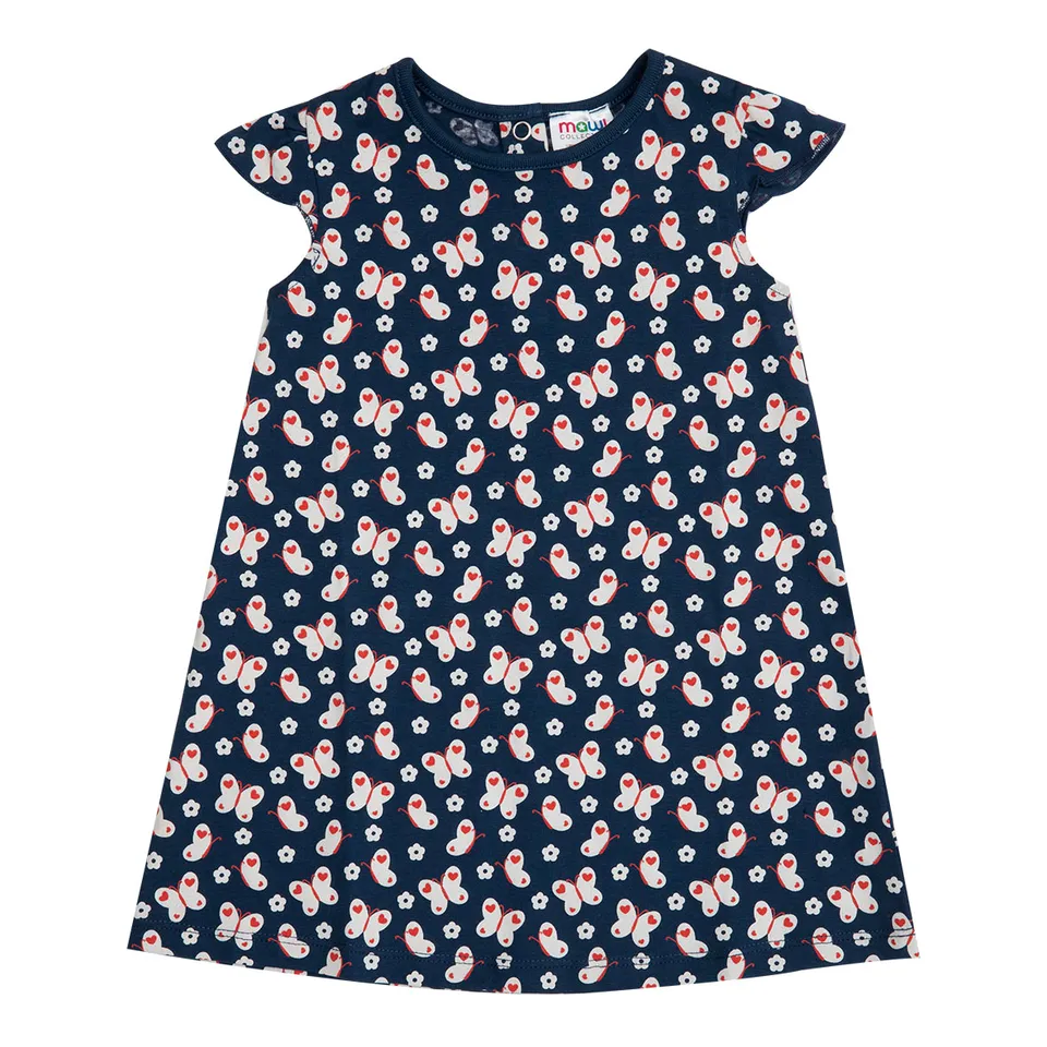 Toys Center Baby Abito Jersey Bimba Blu Farfalle Mezza Manica