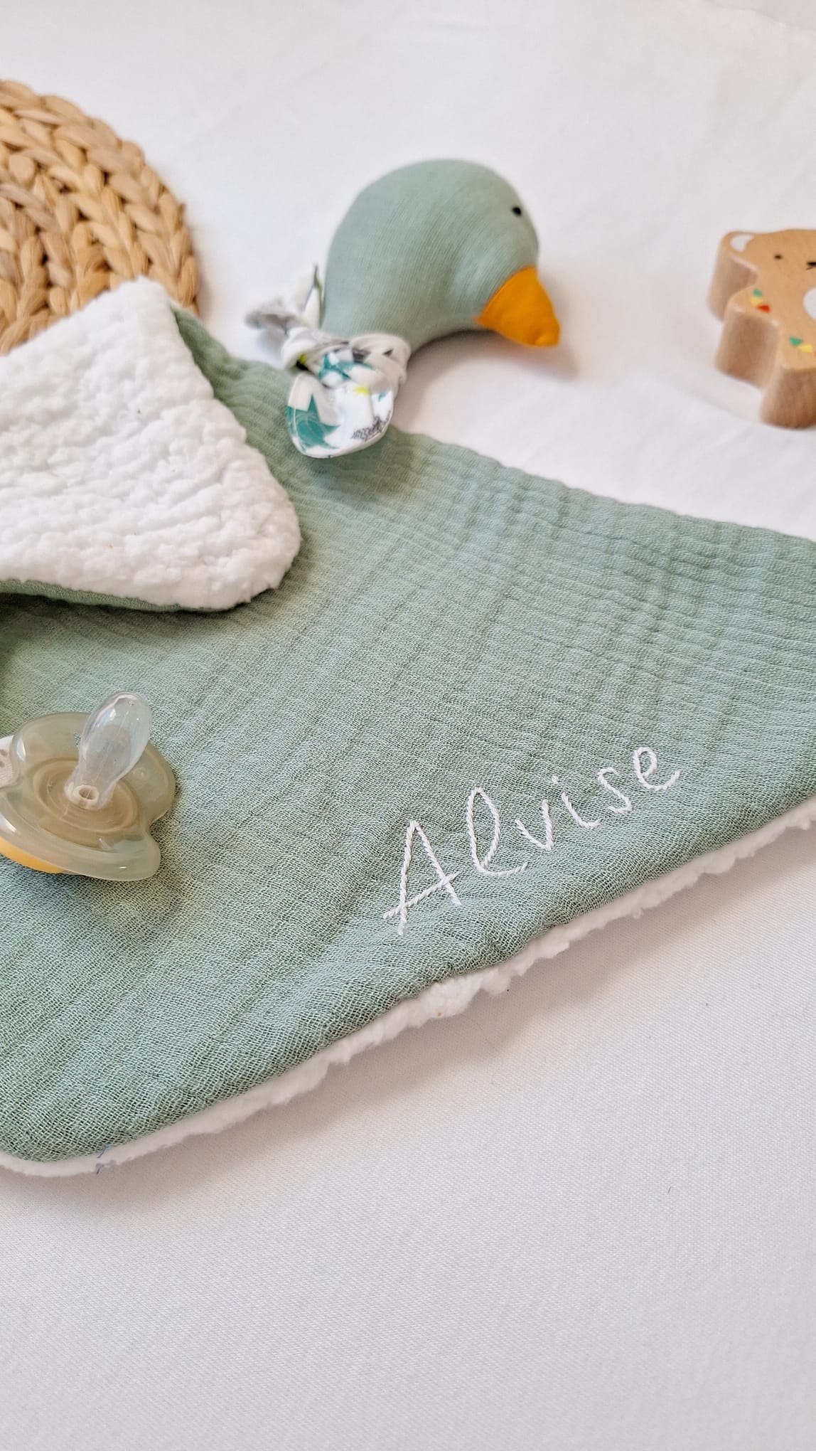 M'Amélie Creations Doudou Paperella Peluche Nanna Personalizzato