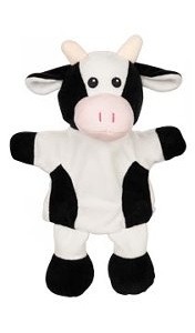 The Dida Burattino a Mano Mucca 32 cm Tessuto Morbido