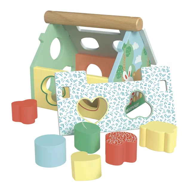 Wood'n Play Casetta Tante Forme gioco legno 11 pezzi