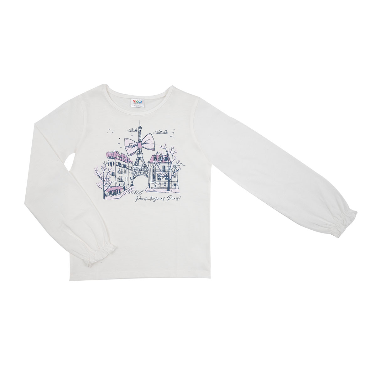 Toys Center Baby Paris T-shirt manica lunga bimba bianca