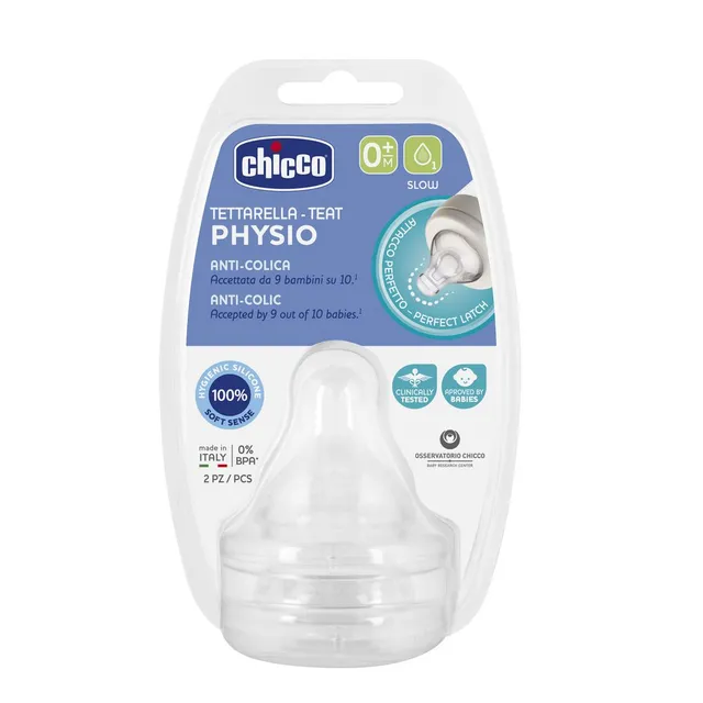Chicco Physio tettarella silicone 0m+ lento 2 pz