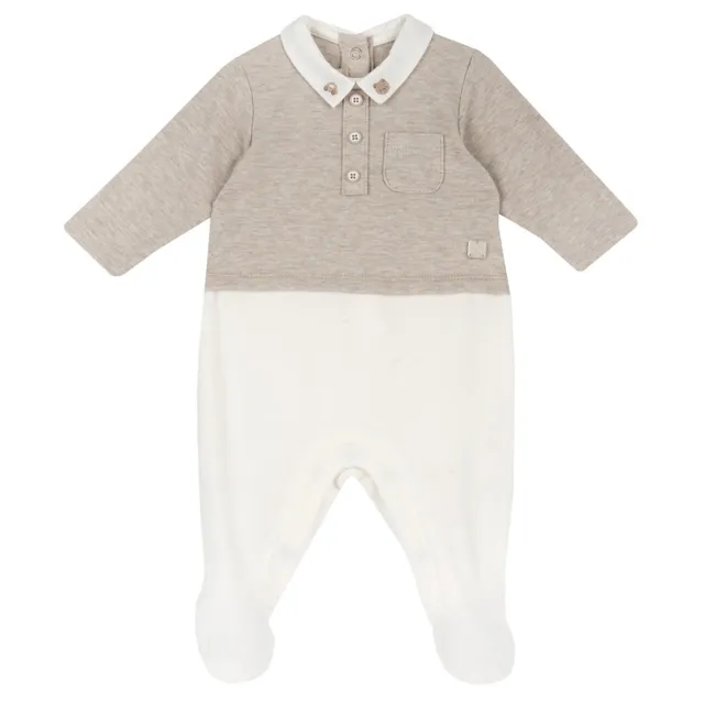 Chicco tutina neonato interlock e ciniglia taschino antiscivolo