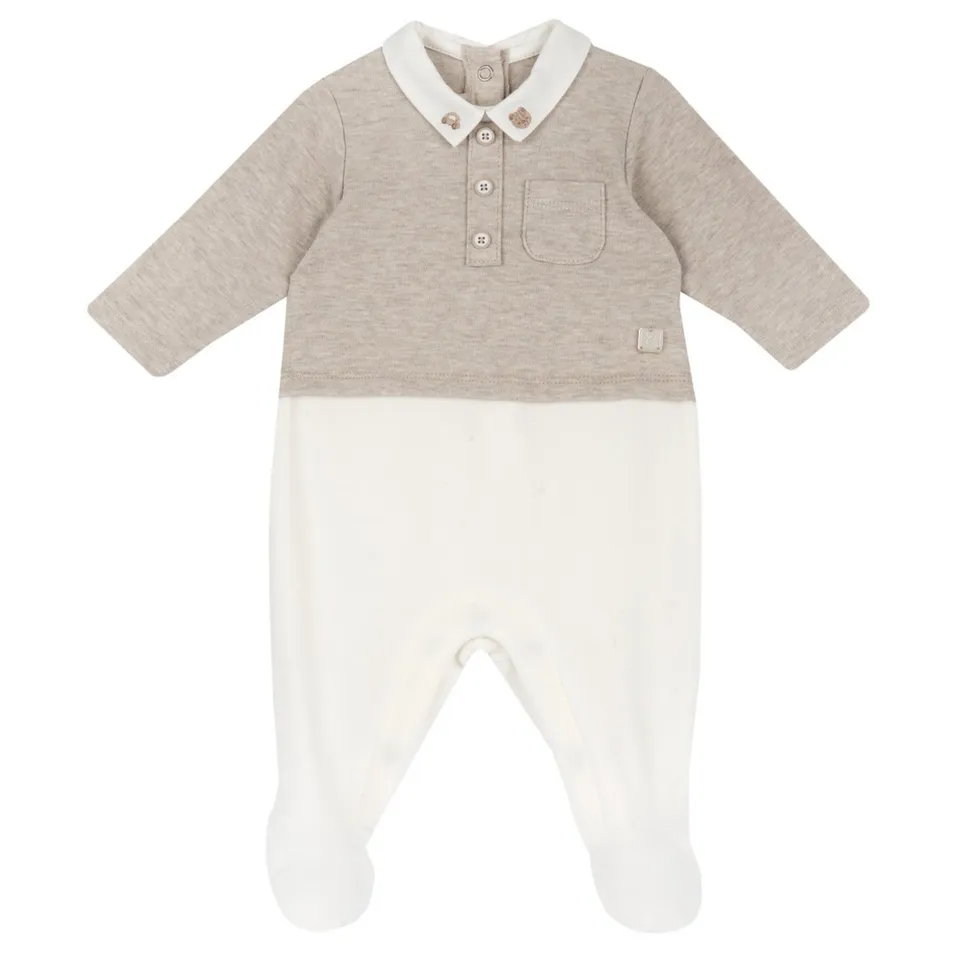 Chicco tutina neonato interlock e ciniglia taschino antiscivolo