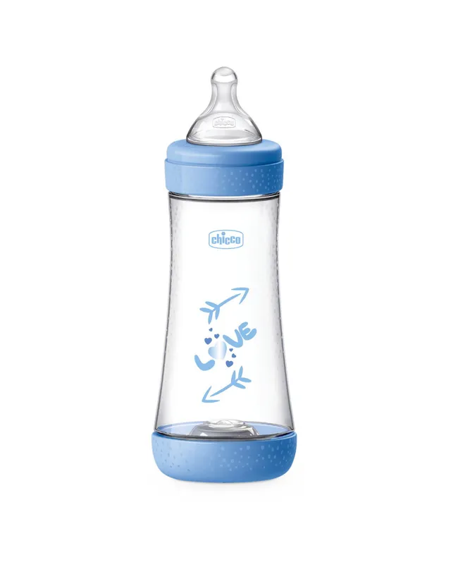 Chicco Perfect 5 Biberon 300 ml Azzurro Anticolica 3 Fori