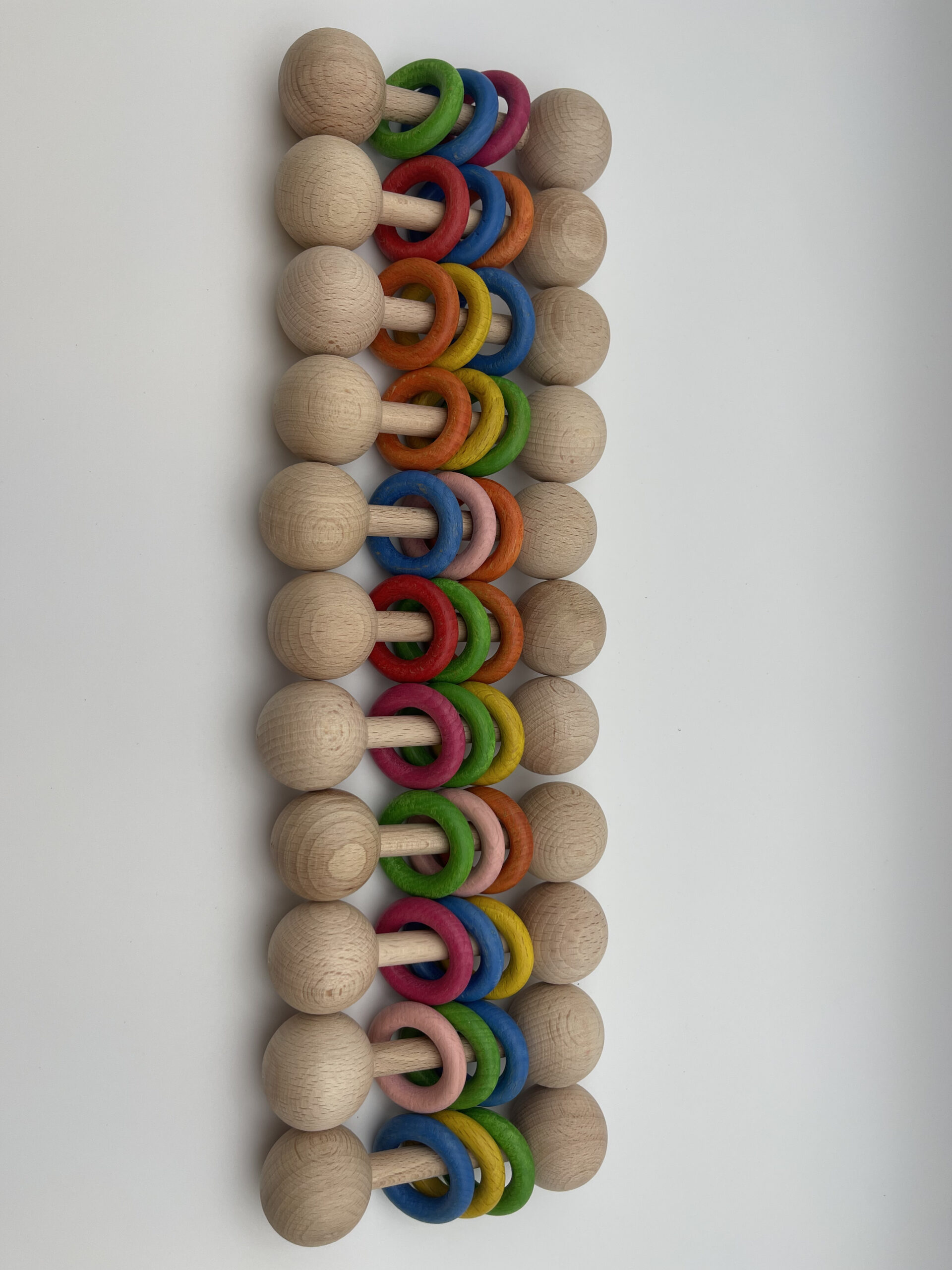 The Dida Sonaglio in Legno 3 Anelli Colorati Faggio
