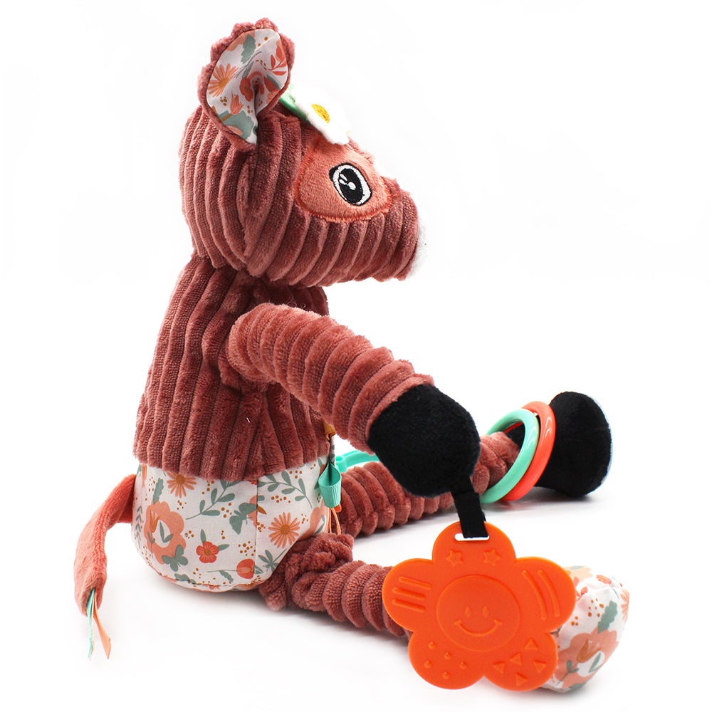 Les Deglingos Melimelos peluche attività cervo terracotta