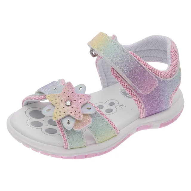 Chicco sandali bambina beige con fiore e velcro