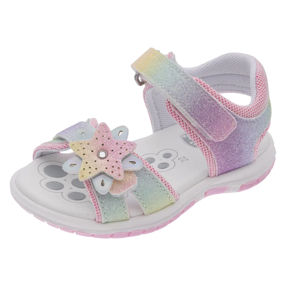 Chicco sandali bambina beige con fiore e velcro