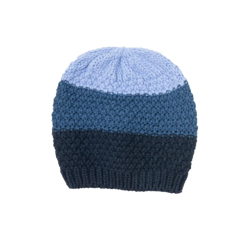 Toys Center Baby cappello tricot bimbo blu tricolore