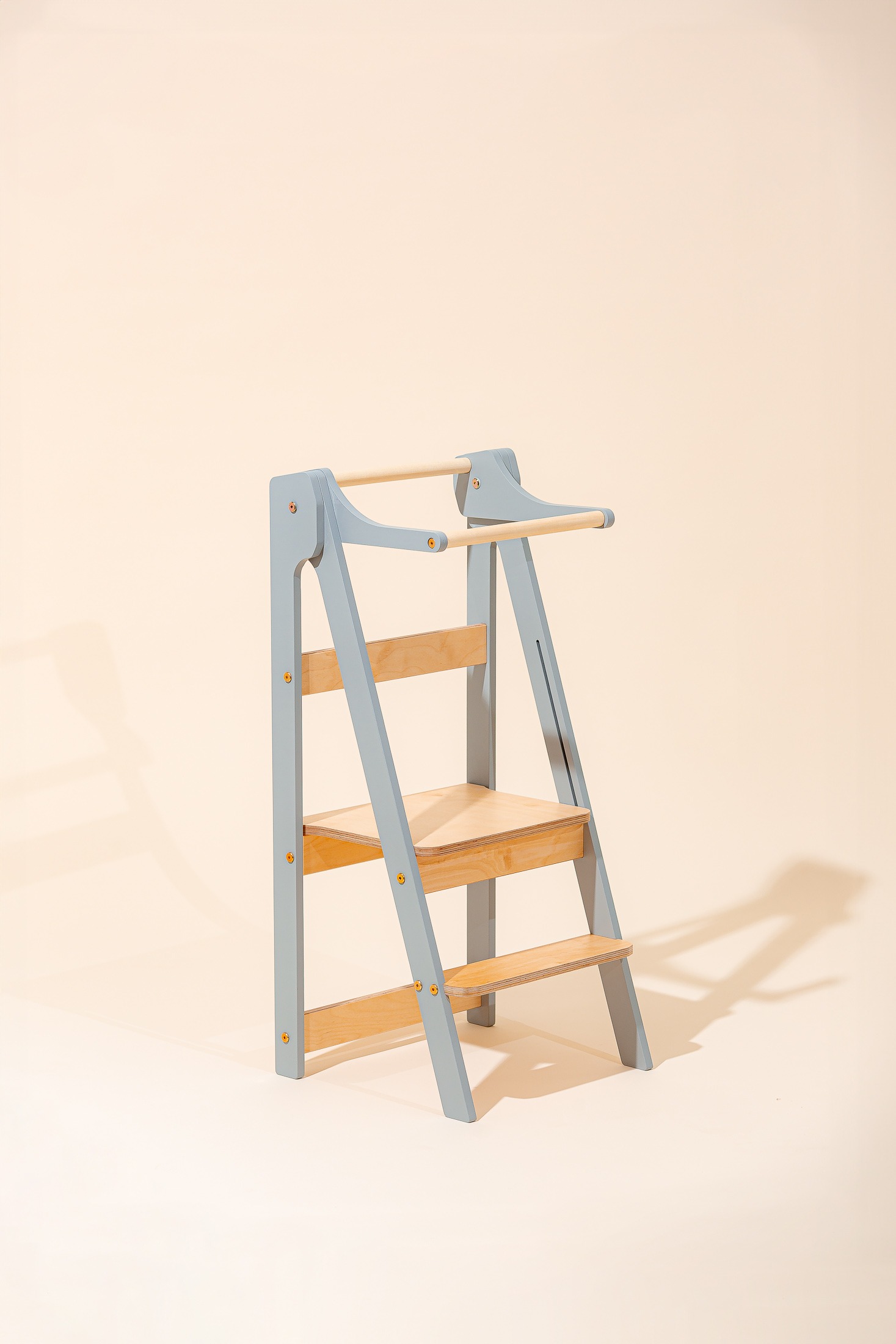 Torre di apprendimento Montessori pieghevole legno grigio