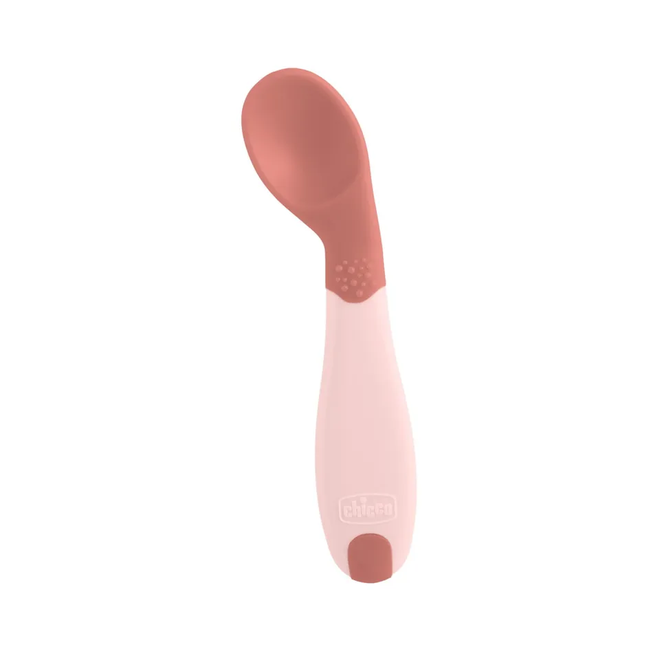 Chicco cucchiaio angolato rosa 8m+ morbido