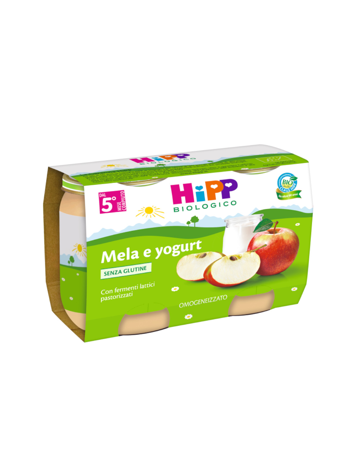 HiPP Omogeneizzato Mela e Yogurt 2x125 g Bio