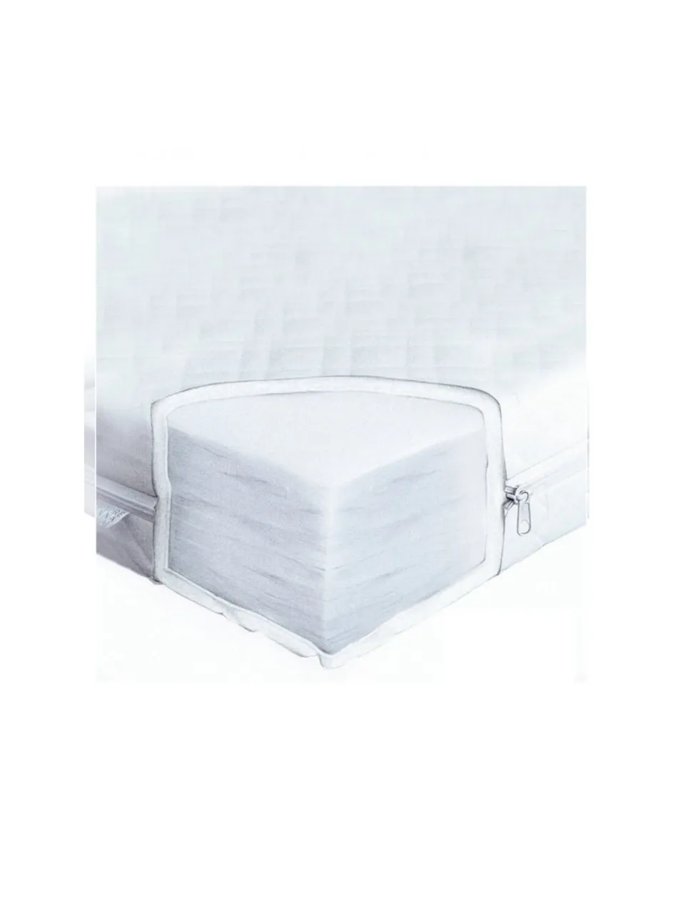 Materasso lettino antiacaro 62x125x11 cm anallergico