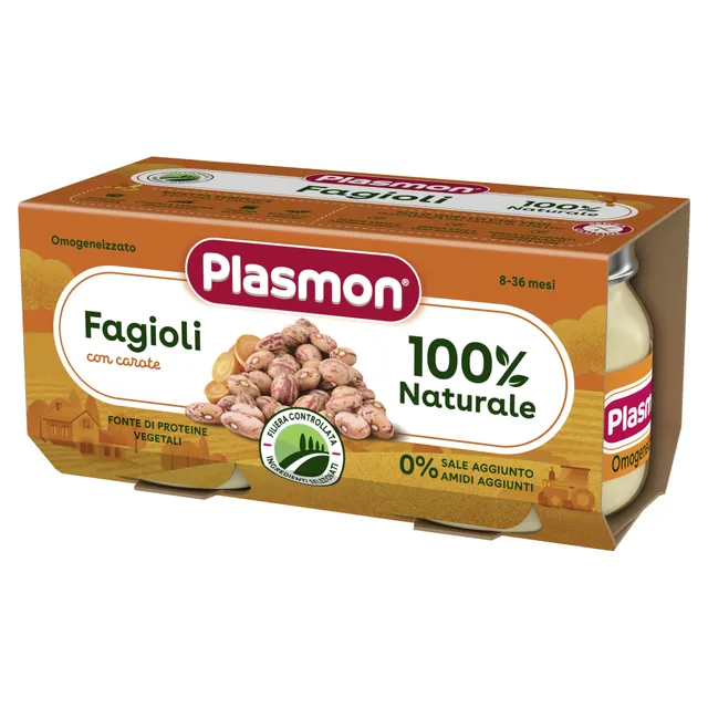 Plasmon omogeneizzato fagioli borlotti 2x80g dagli 8 mesi