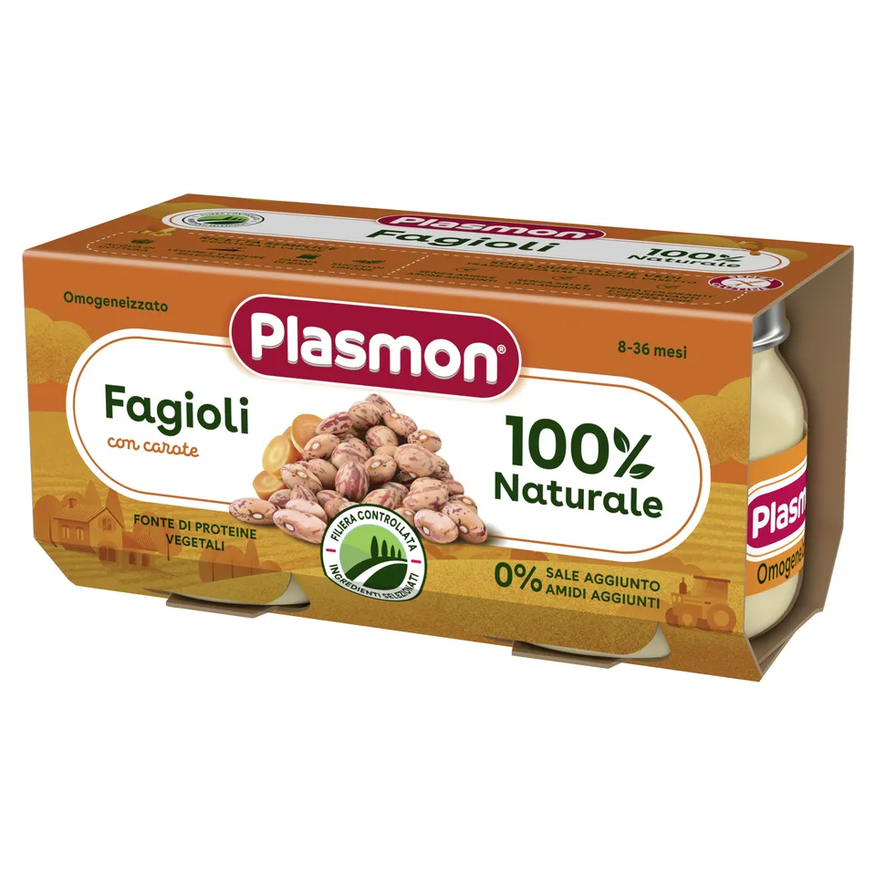 Plasmon omogeneizzato fagioli borlotti 2x80g dagli 8 mesi