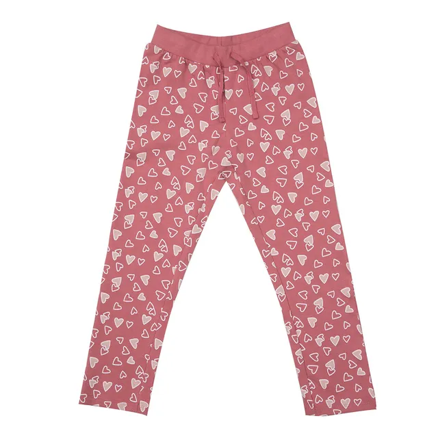 Mawi pantalone felpa bimba rosa cipria cuoricini
