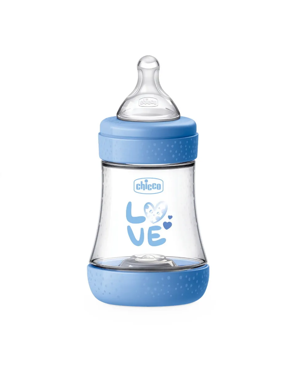 Chicco Perfect 5 biberon azzurro 150 ml silicone anticolica