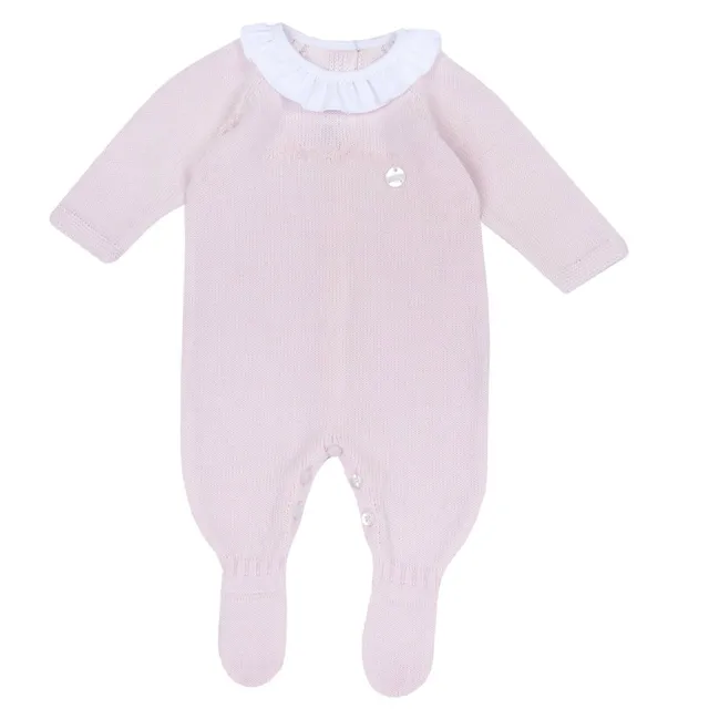Chicco Mon Amour tutina cotone bianco apertura entrogamba