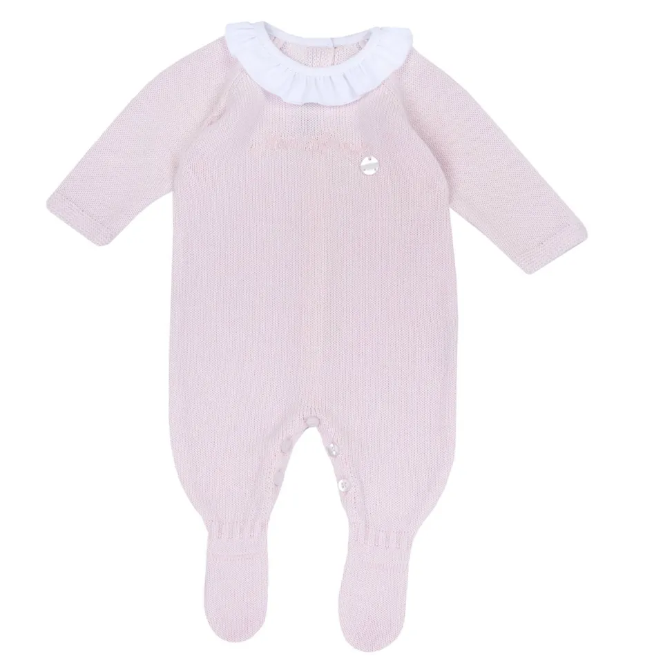 Chicco Mon Amour tutina cotone bianco apertura entrogamba