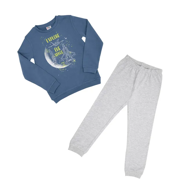 Toys Center Baby pigiama bimbo space blu grigio due pezzi